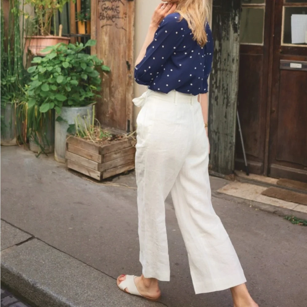 Sezane Pierre Trousers Size 2 (34) like new - Ecru